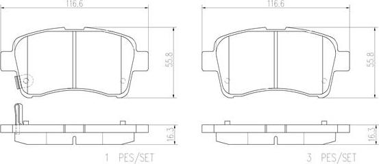 Brembo P79033N - Kit pastiglie freno, Freno a disco autozon.pro