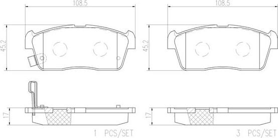 Brembo P79020N - Kit pastiglie freno, Freno a disco autozon.pro