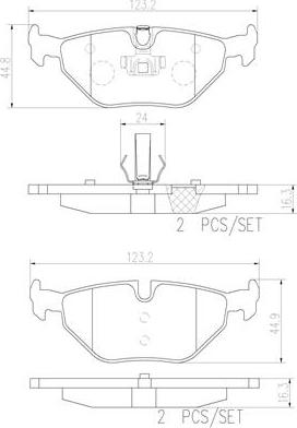 Brembo P71006N - Kit pastiglie freno, Freno a disco autozon.pro