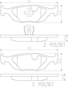 Brembo P71003N - Kit pastiglie freno, Freno a disco autozon.pro