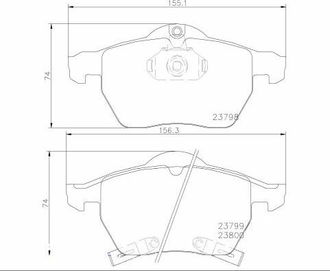 Brembo P 71 007 - Kit pastiglie freno, Freno a disco autozon.pro