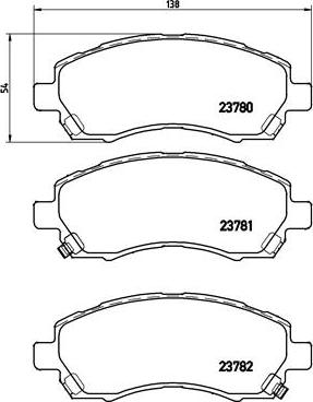 Brembo P 78 009 - Kit pastiglie freno, Freno a disco autozon.pro