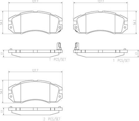 Brembo P78004N - Kit pastiglie freno, Freno a disco autozon.pro