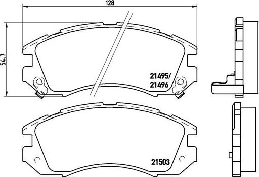 Brembo P 78 004 - Kit pastiglie freno, Freno a disco autozon.pro