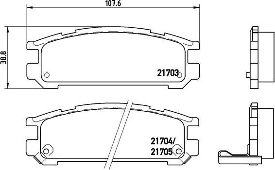 Brembo P 78 005 - Kit pastiglie freno, Freno a disco autozon.pro