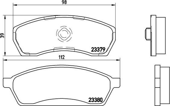 Brembo P 78 008 - Kit pastiglie freno, Freno a disco autozon.pro