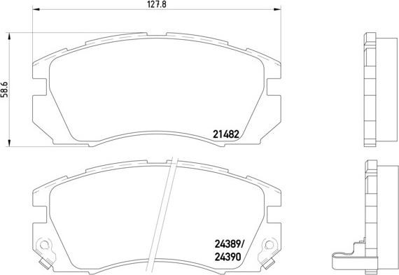 Brembo P 78 007 - Kit pastiglie freno, Freno a disco autozon.pro