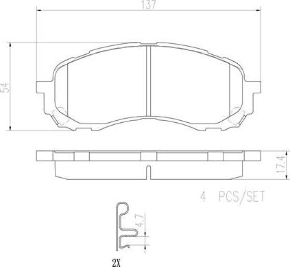 Brembo P78015N - Kit pastiglie freno, Freno a disco autozon.pro