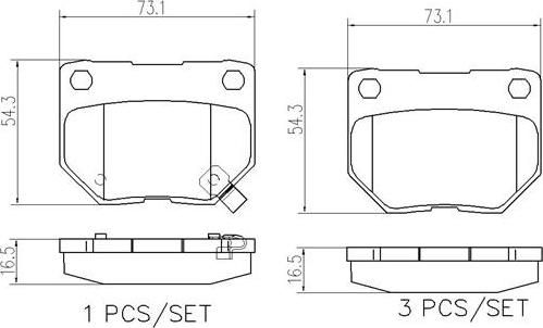 Brembo P78016N - Kit pastiglie freno, Freno a disco autozon.pro