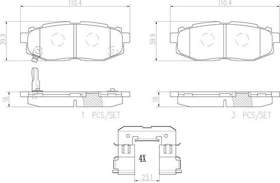 Brembo P78018N - Kit pastiglie freno, Freno a disco autozon.pro