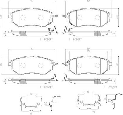 Brembo P78017N - Kit pastiglie freno, Freno a disco autozon.pro