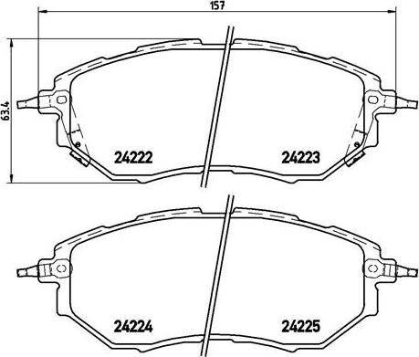 Brembo P 78 017X - Kit pastiglie freno, Freno a disco autozon.pro