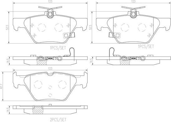 Brembo P78026N - Kit pastiglie freno, Freno a disco autozon.pro