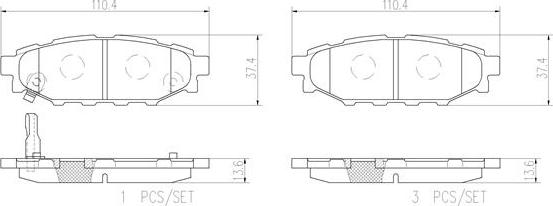 Brembo P78020N - Kit pastiglie freno, Freno a disco autozon.pro