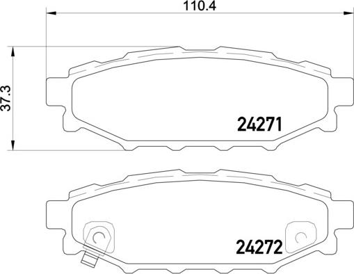 Brembo P 78 020 - Kit pastiglie freno, Freno a disco autozon.pro