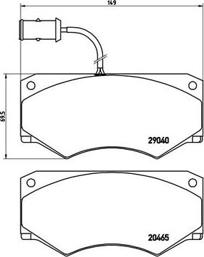 Brembo P A6 005 - Kit pastiglie freno, Freno a disco autozon.pro