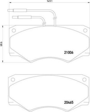 Brembo P A6 002 - Kit pastiglie freno, Freno a disco autozon.pro