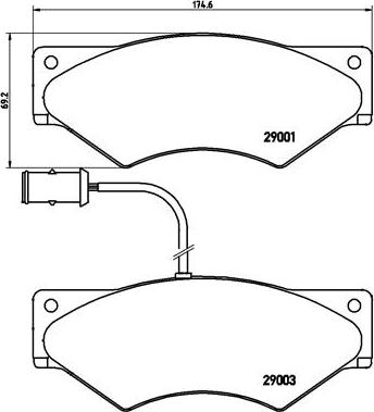 Brembo P A6 007 - Kit pastiglie freno, Freno a disco autozon.pro