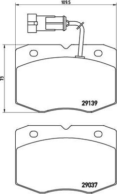 Brembo P A6 019 - Kit pastiglie freno, Freno a disco autozon.pro