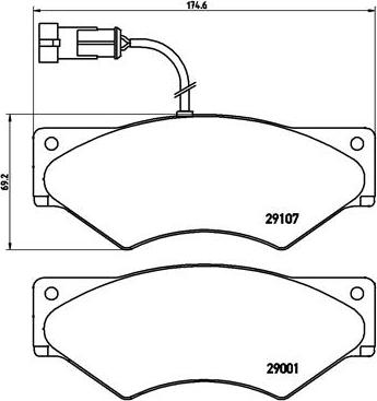 Brembo P A6 018 - Kit pastiglie freno, Freno a disco autozon.pro