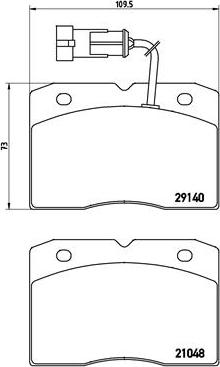 Brembo P A6 020 - Kit pastiglie freno, Freno a disco autozon.pro