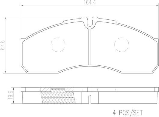 Brembo PA6022N - Kit pastiglie freno, Freno a disco autozon.pro