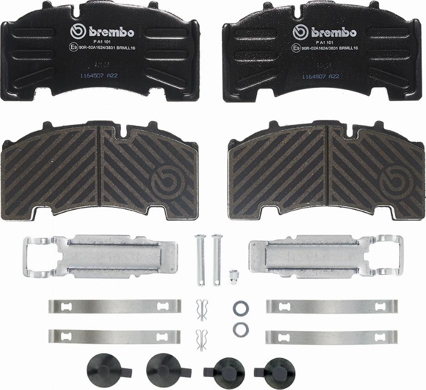 Brembo P A1 101 - Kit pastiglie freno, Freno a disco autozon.pro