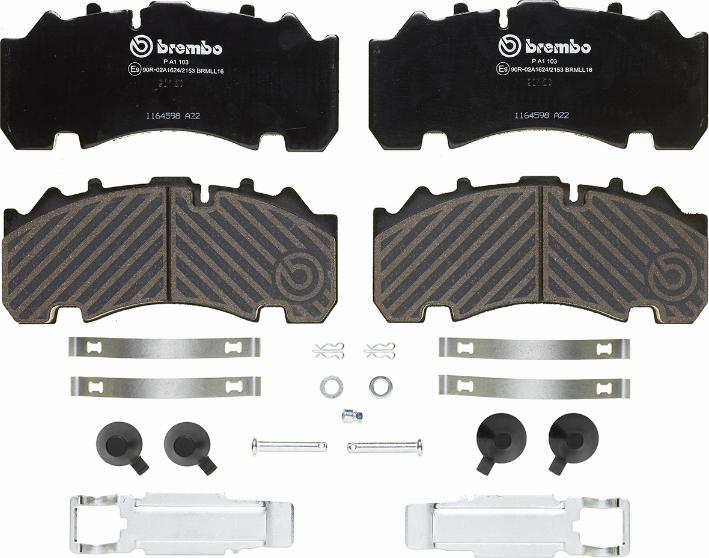 Brembo P A1 103 - Kit pastiglie freno, Freno a disco autozon.pro