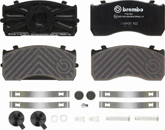 Brembo P B4 002 - Kit pastiglie freno, Freno a disco autozon.pro