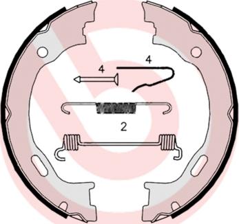 Brembo S 50 515 - Kit ganasce, Freno stazionamento autozon.pro