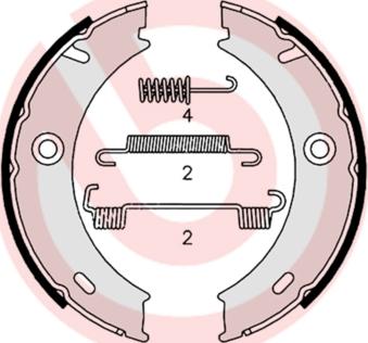 Brembo S 50 512 - Kit ganasce, Freno stazionamento autozon.pro