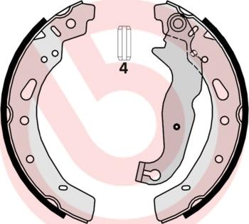 Brembo S 24 540 - Kit ganasce freno autozon.pro