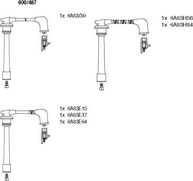 Bremi 600/487 - Kit cavi accensione autozon.pro