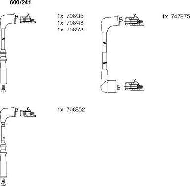 Bremi 600/241 - Kit cavi accensione autozon.pro