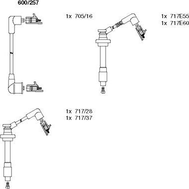 Bremi 600/257 - Kit cavi accensione autozon.pro