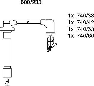 Bremi 600/235 - Kit cavi accensione autozon.pro