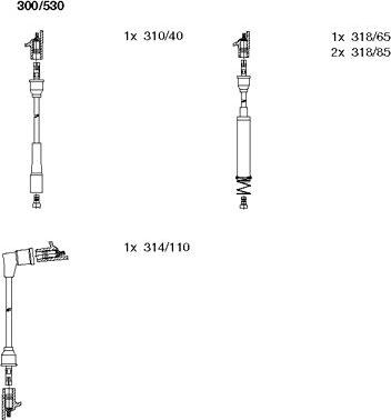 Bremi 300/530 - Kit cavi accensione autozon.pro