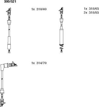 Bremi 300/521 - Kit cavi accensione autozon.pro