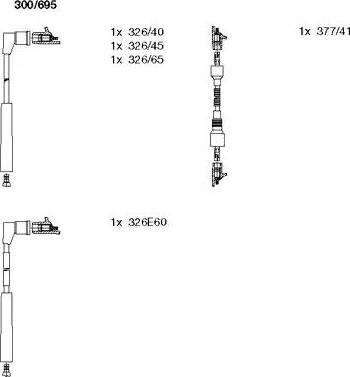 Bremi 300/695 - Kit cavi accensione autozon.pro