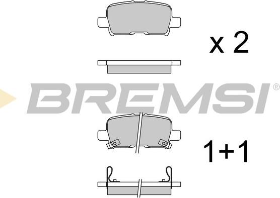 Bremsi BP3996 - Kit pastiglie freno, Freno a disco autozon.pro