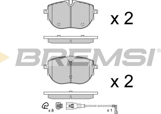 Bremsi BP3944 - Kit pastiglie freno, Freno a disco autozon.pro