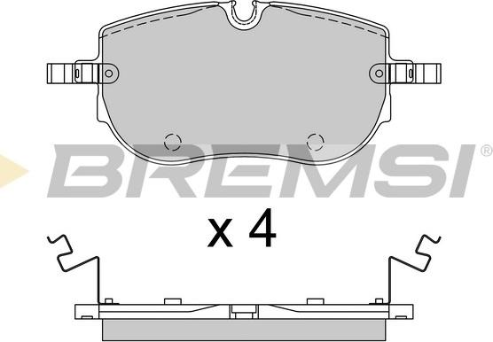 Bremsi BP3950 - Kit pastiglie freno, Freno a disco autozon.pro