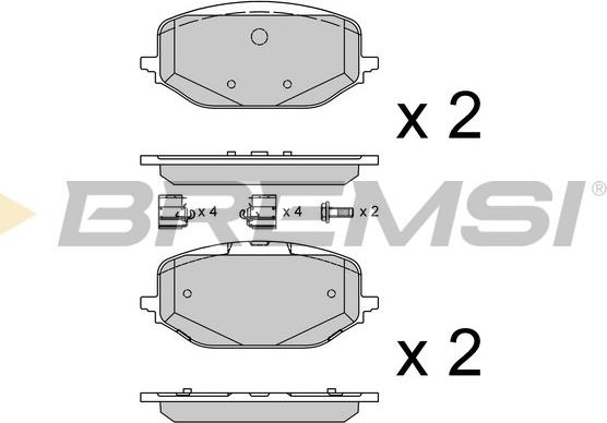 Bremsi BP3952 - Kit pastiglie freno, Freno a disco autozon.pro