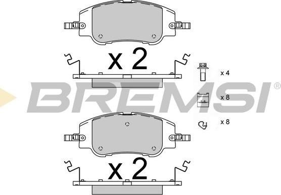 Bremsi BP3966 - Kit pastiglie freno, Freno a disco autozon.pro