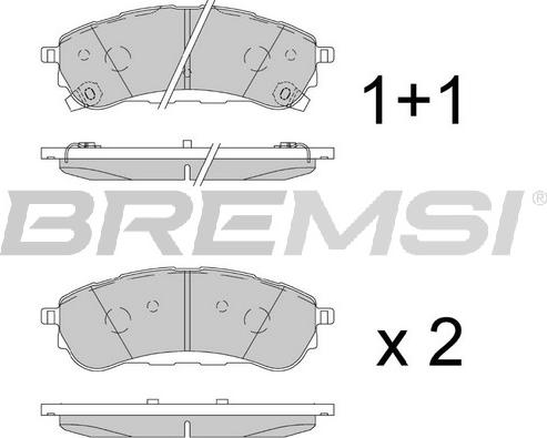 Bremsi BP3901 - Kit pastiglie freno, Freno a disco autozon.pro