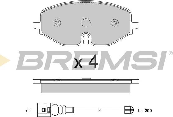 Bremsi BP3987 - Kit pastiglie freno, Freno a disco autozon.pro