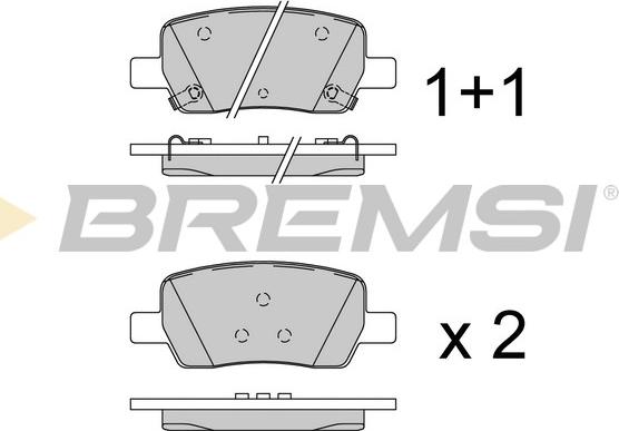 Bremsi BP3935 - Kit pastiglie freno, Freno a disco autozon.pro