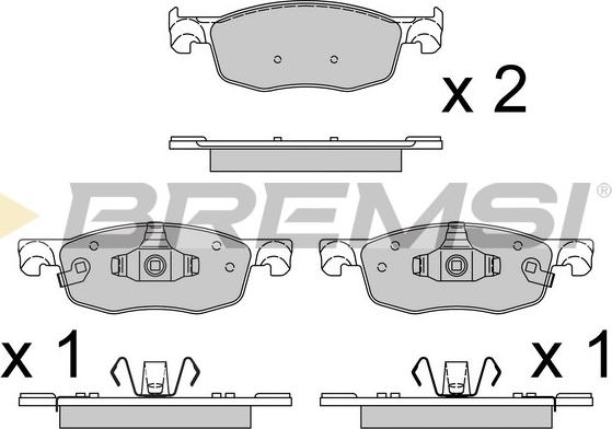 Bremsi BP3931 - Kit pastiglie freno, Freno a disco autozon.pro