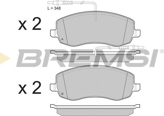 Bremsi BP3499 - Kit pastiglie freno, Freno a disco autozon.pro