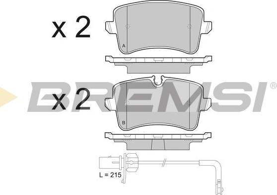 Bremsi BP3493 - Kit pastiglie freno, Freno a disco autozon.pro